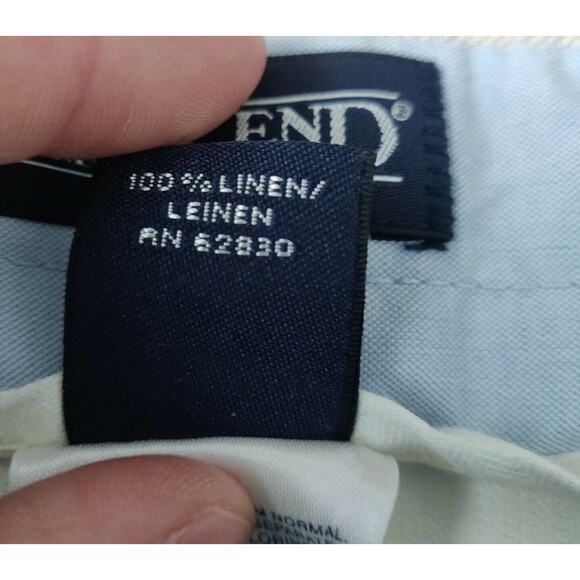 Lands' End Men's Linen Shorts Size 35 Regular Tan Pleated Front. - Picture 7 of 7